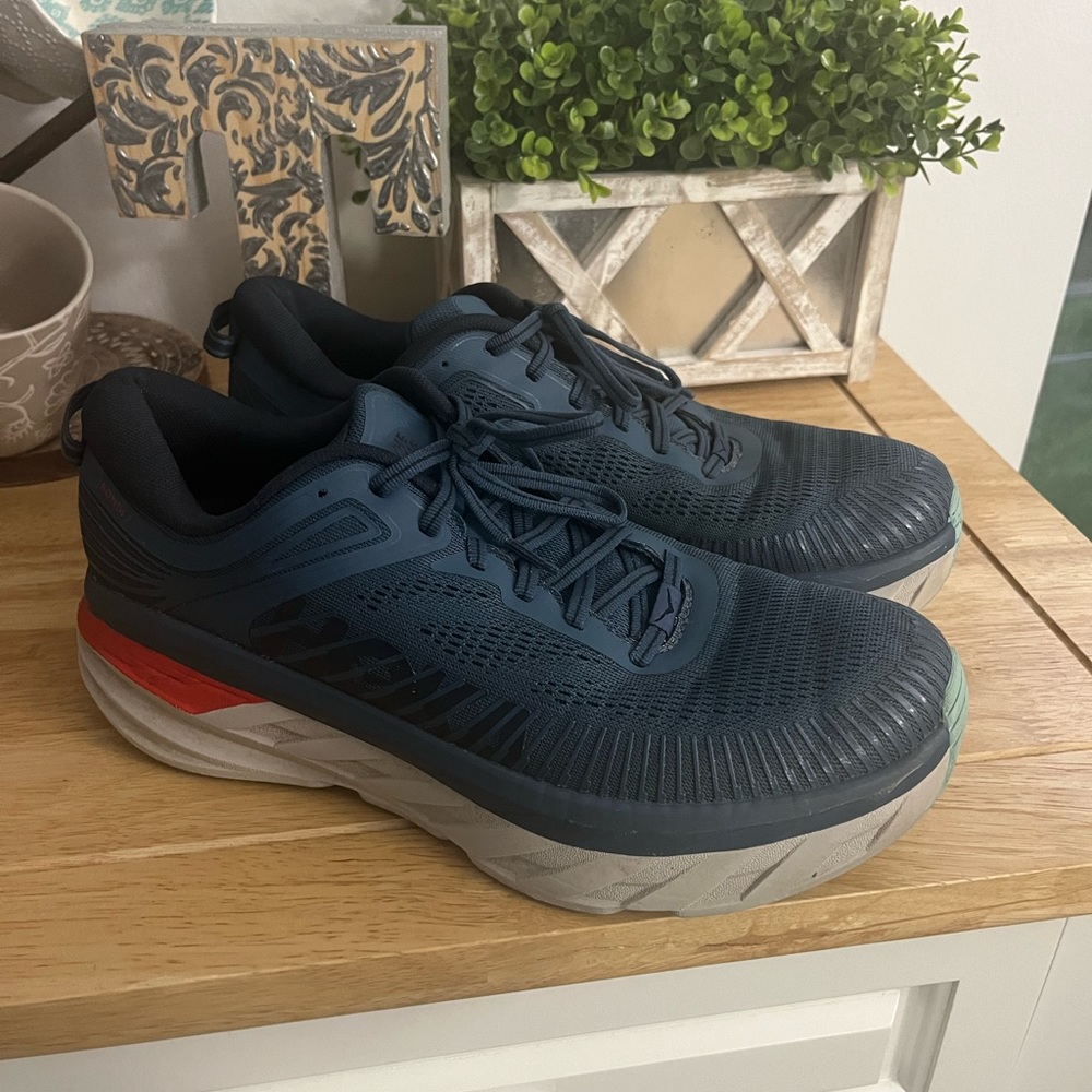 Hoka One One Bondi 7 Men Shoes Real Teal Size 10